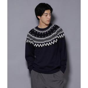 セーター ニット a.p.o.v. ノルディックトナカイ柄カウチンニット