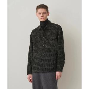 ブルゾン アウター 「JUHA/ユハ」FANCY TWEED SHIRT JACKET メンズ