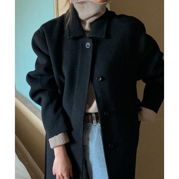 ステンカラーコート コート YUGA_YGMC　　Single-breasted wool coat...