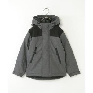 ikka（イッカ） ダウン アウター フード脱着チェック切り替えブルゾン