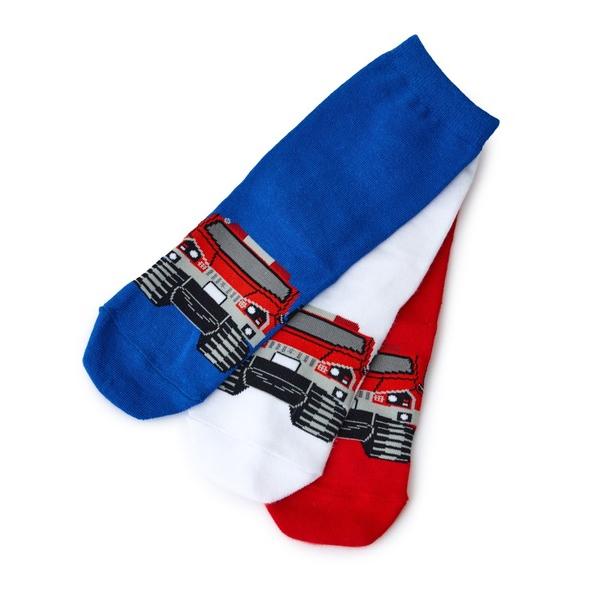 靴下 「KIDS」「Red Salamander」車体編み立てデザインソックス3PSET キッズ 子...