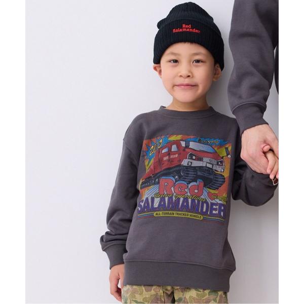 トレーナー 「KIDS」「Red Salamander」フロントプリント裏毛スウェット キッズ 子供...