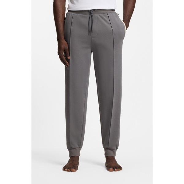 パジャマ コットンブレンド トラックスーツボトムス コントラストウエスト バインディング メンズ