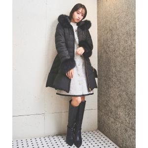 ダウンコート ダウンジャケット フォックスファー付ドレスダウン レディース