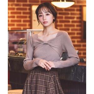 ニット セーター 2WAYリボンリブニット レディース