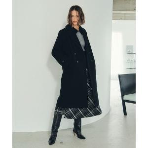 コート チェスターコート ウール混ロングダブルコート レディース