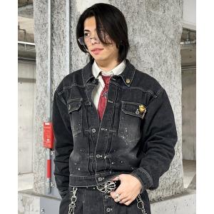 デニムジャケット gジャン ウォッシュペイントデニムジャケット