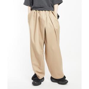 ワイドパンツ パンツ カツラギ　マルチタックパンツ レディース メンズ