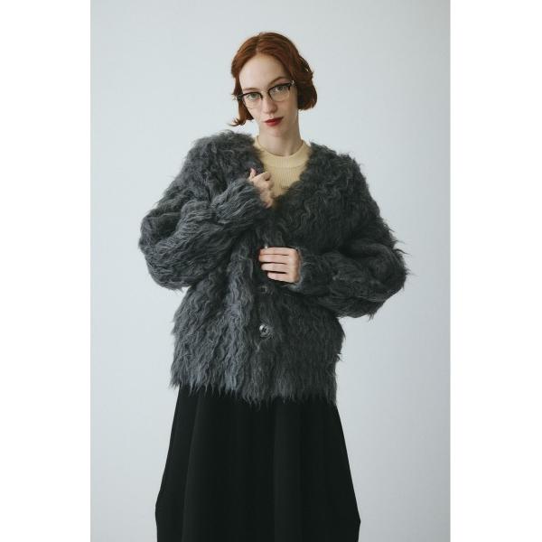 カーディガン Fuzzy knit cardigan　　ファジーニットカーディガン レディース