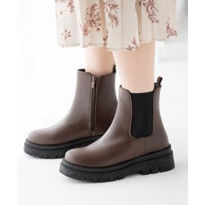 ブーツ トラックソールレースサイドゴアショートブーツ(210-57389)JELLY BEANS(ジェリービーンズ) レディース