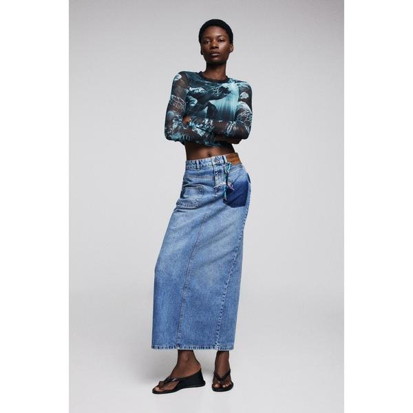 デニムスカート 「Desigual×BOTTER」リバースデニムロングスカート
