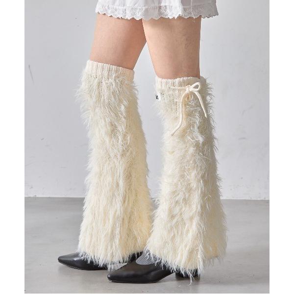 レッグウォーマー もふもふファーソックス レディース