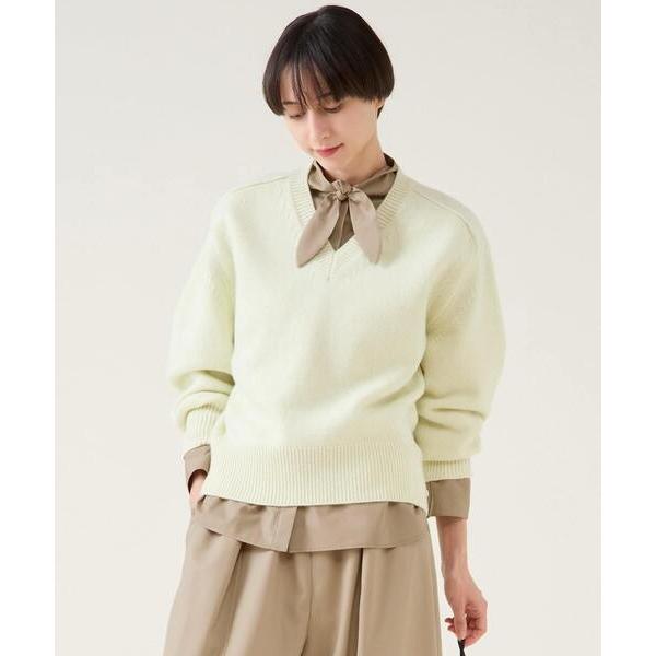 ニット セーター カシミヤミックスVネックプルオーバー レディース