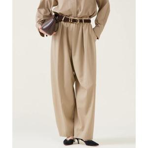 パンツ 梳毛ギャババレルパンツ レディース