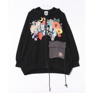 パーカー ScoLar/スカラー　サコッシュ付き裏毛BIG PK レディース