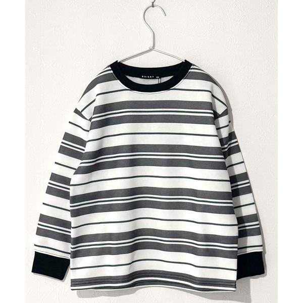 トレーナー  キッズ ボーダー オーバーサイズ トレーナー キッズ 子供服 男の子 女の子