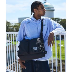 ショルダーバッグ 「umbro/アンブロ」刺繍ダブルポケット ソフトショルダーバッグ メンズ レディース