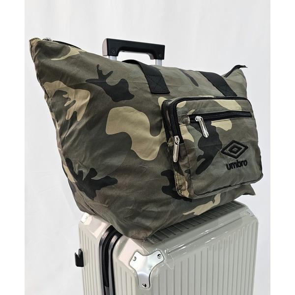 スーツケース 「umbro/アンブロ」ポケッタブル　刺繍トラベルトートバッグ