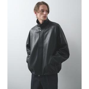 ブルゾン アウター 「STUDIOUS」MODERN LEATHER BLOUSON メンズ
