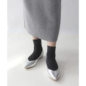 パンプス Vカットフラットシューズ「低反発スポンジ入り」