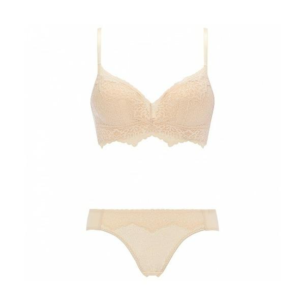 ブラジャー ショーツセット らくふわノンワイヤー ブラ＆ショーツセット「B，C，D，Eカップ」 AM...