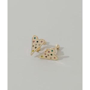 イヤリング カラフルビジューハートイヤリング レディースの買取情報