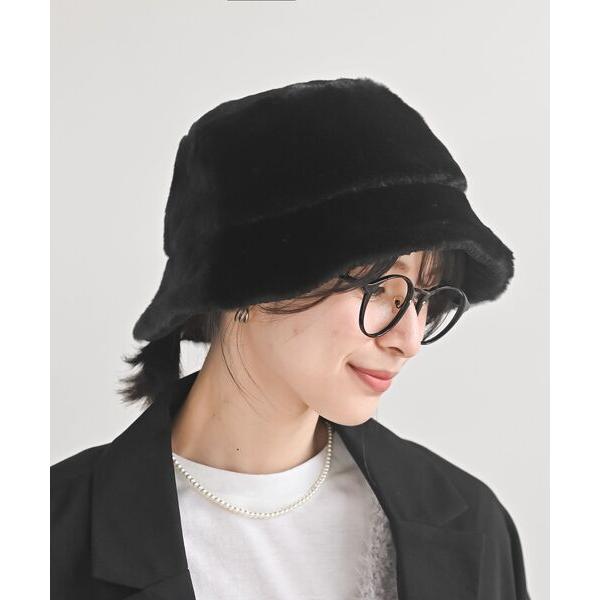 帽子 ハット フェイクファー×コーデュロイリバーシブルハット レディース