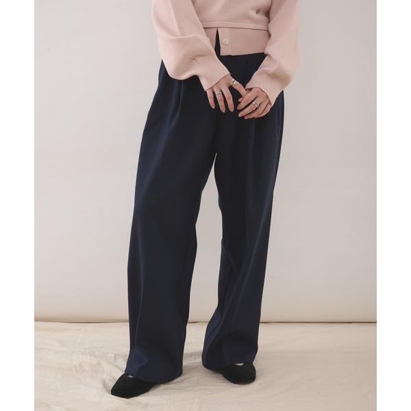 スラックス パンツ wool-like tuck straight pants / ウールライクタッ...