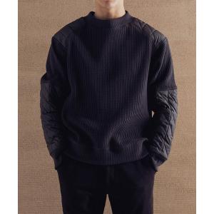 トレーナー スウェット 「 日本製・ワッフルシャツ 」Jackman X Lavenham Waffle Armored Midneck Mens /