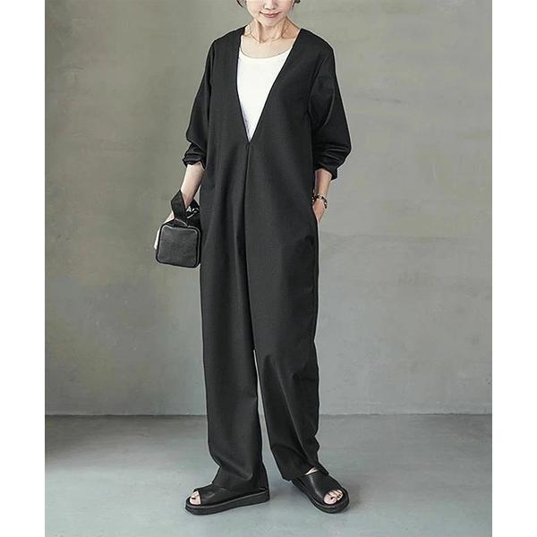 サロペット オーバーオール T/Rオールインワン レディース