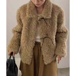 コート アウター ボアブルゾン レディース