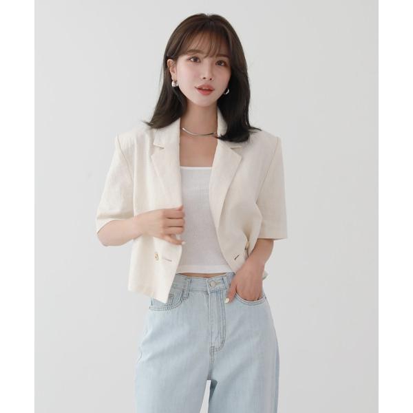 「by muni:r」 テーラードジャケット FREE アイボリー レディース