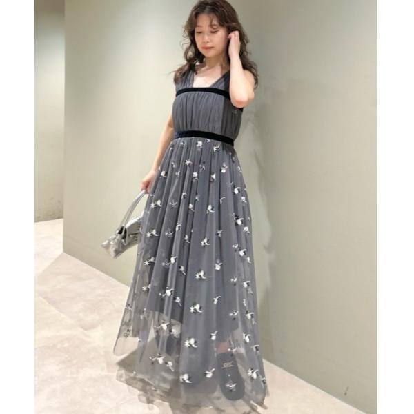 「LILY BROWN」 ノースリーブワンピース 0 グレー レディース