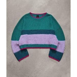 ニット セーター CROPPED BLOKING KNIT レディース