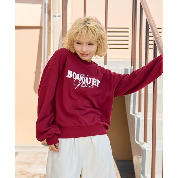 トレーナー  「秒かわトップス」ロゴ刺しゅうベーシックスウェット キッズ 子供服 女の子