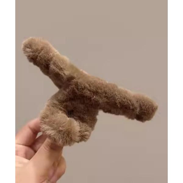 ヘアクリップ もこもこ フェイクファー ヘアクリップ