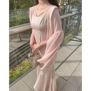 「muguet」 キャミソールワンピース FREE ピンクベージュ レディース