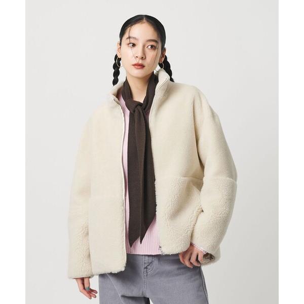 ブルゾン アウター ボア スタンドカラー ジップブルゾン レディース