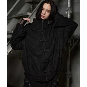 コート ジャケット 「ERAR」フェイクスウェードサイドラインチャイナトラックジャケット メンズ レディース