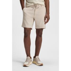 パンツ レギュラーフィット ショートパンツ リネンブレンド ドローコード付き メンズ