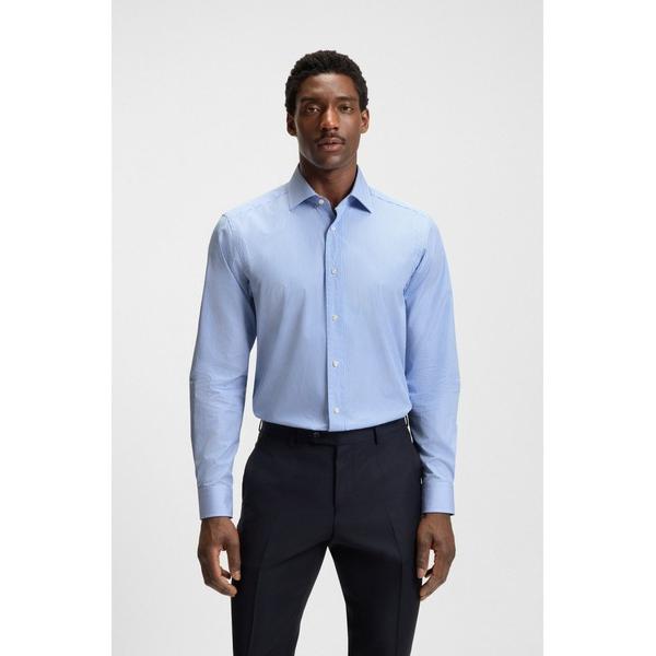 シャツ BECKHAM x BOSS スリムフィットシャツ コットンポプリン メンズ