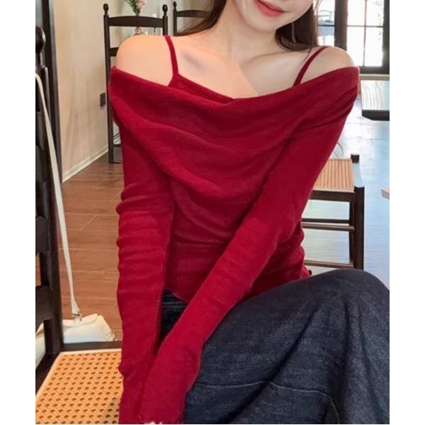 tシャツ Off shoulder layer lib tops レディース