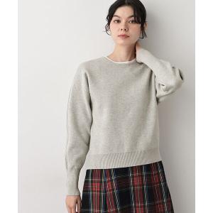 ニット セーター 「洗える」カシミヤブレンドスウェットライクニット レディース