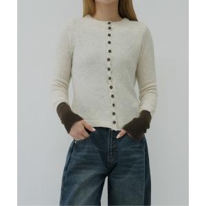 カーディガン バイカラー ニット　カーディガン レディース