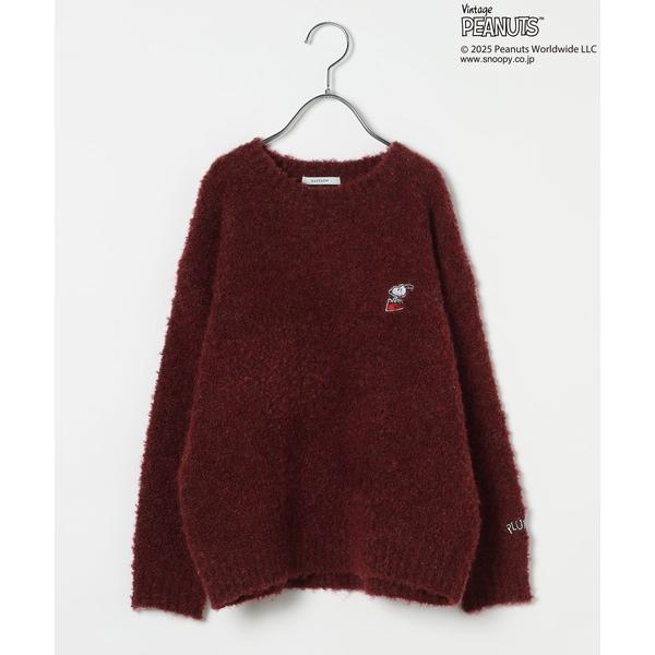 ニット セーター 「メンズとお揃い♪」「PEANUTS×BAYFLOW」ワンポイント刺繍ニット(KI...