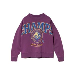 トレーナー スウェット CUBE SUGAR/キューブシュガー　裏毛パウダー加工BigプリントPO レディース