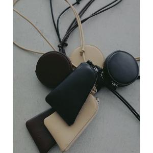 ポーチ レザーコードマルチポーチ レディース