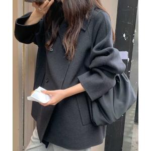 ピーコート pコート 襟付きピーコート レディース