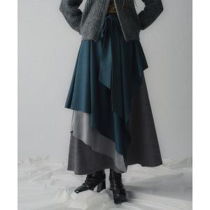 スカート MIXチェックフレアスカート(HARE)