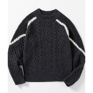 ニット セーター ウォッシャブルケーブルニット レディース